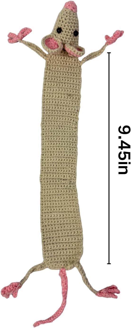 3D Hand-Crochet Animal Bookmarks Featuring Charming Personalized Designs, These Adorable Bookmarks Make Quirky Reading Companions.Gifts for Book Enthusiasts,Birthday,Book Club Members(ls)
