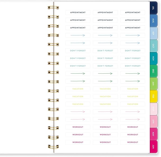 AT-A-GLANCE Planner 2025-2026 Academic, Simplified by Emily Ley, Weekly & Monthly, 5-1/2" x 8-1/2", Small, Monthly Tabs, Flexible Cover, Petite Floral (EL38-200A)
