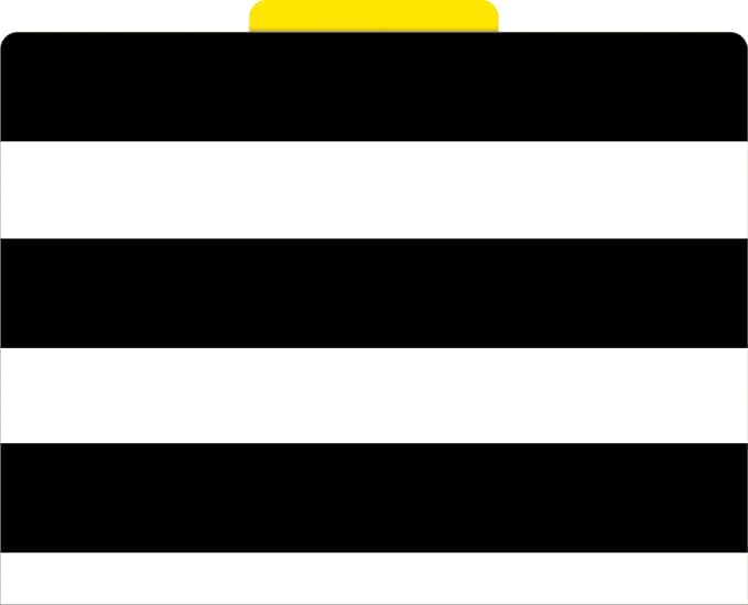 Barker Creek Designer File Folders Set of 12, Buffalo Plaid & Wide Stripes, Plaids, Stripes on Outside, Yellow on Inside, Letter Size, 1/3 Cut Tabs, 12-Pack, Home, School and Office Supplies (1341)