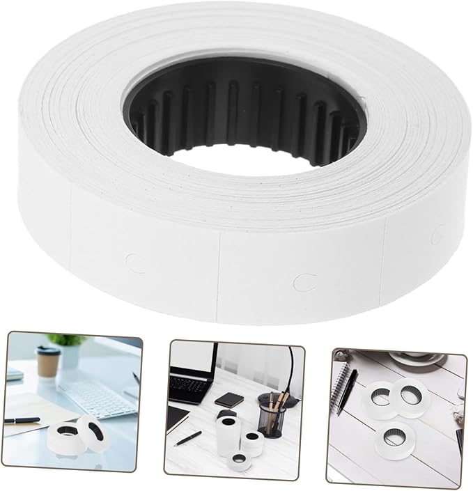 NUOBESTY 6600 Price Labeler Paper Roll 10-Pack Double Row Pricing Labels for Price Tagging Compatible Pricing Machines for Retail and Office Use