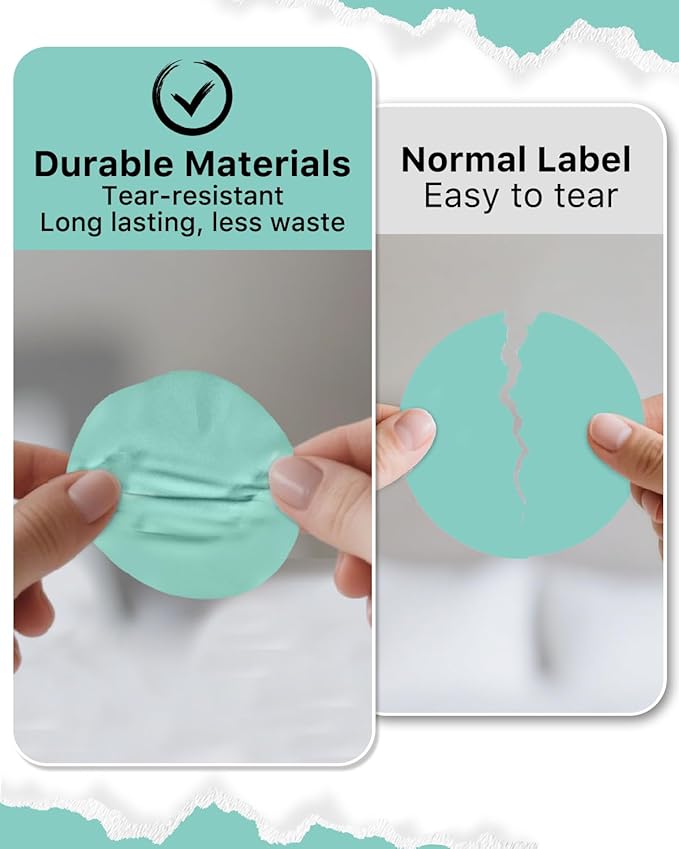 iEager 2 Inch Round Thermal Labels, Circle Thermal Printer Stickers, Durable Circular Label Printer Sticker for Business, Logo, Gift, 500 Labels/Roll, Green