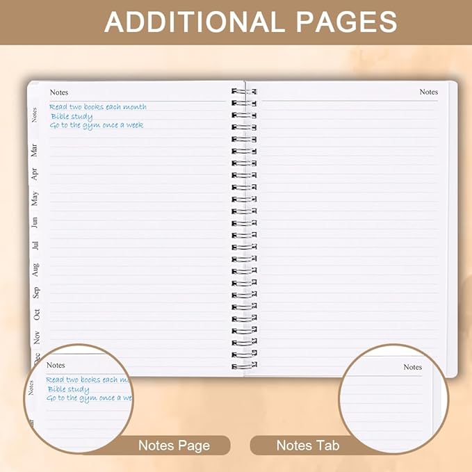 2025-2026 Planner - Planner 2025-2026 for Women & Men, July 2025 - June 2026, Monthly and Weekly Calender with 12 Monthly Tabs, 6.4" x 8.5", Brown