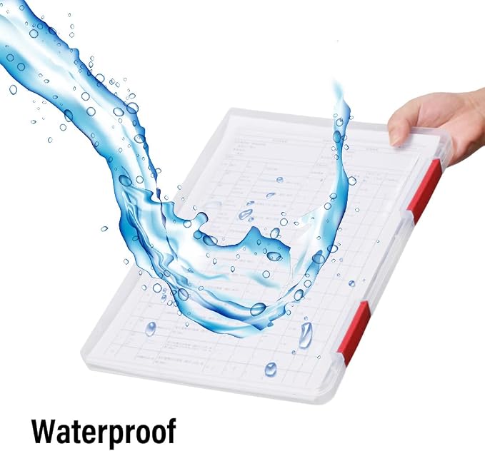 A4 Paper Holder Portable File Box Clear Plastic Document Case Waterproof Dustproof PP Storage Folder Magazine Filing Organizer Office/School Supplies