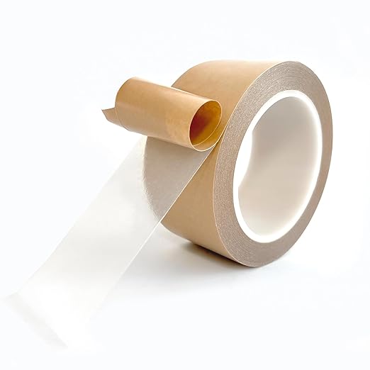 Realth Clear Double Sided Tape 2" x 50 Ft, Two Sided Heavy Duty Adhesive for Carpet Leather Work Phone Repair Battery Replacement Craft LED Strip Light Office Home Car Deco