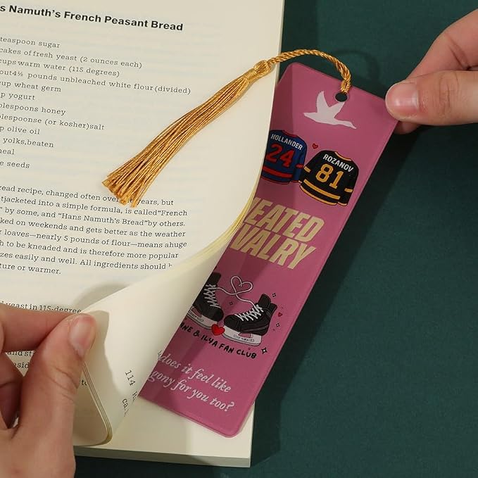 Heated Rivalry Inspired Bookmark Merch Stuff, Ilya Rozanov 81 Shane Hollander 24 Acrylic Bookmarks Gifts Accessories Merchandise for Fans Women Men Easter Birthday Book Lovers (4pcs Style D)