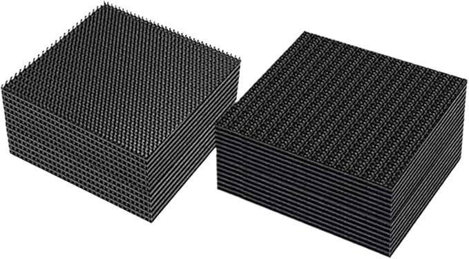 10PCS Invisible Car Mat Fastener Pads | Non-Slip Heat-Resistant Double-Sided Adhesive Hook & Loop Tape | Automotive Backed Adhesive Stickers for Secure Car Floor Mat Grip, Prevent Shifting(5x5cm)