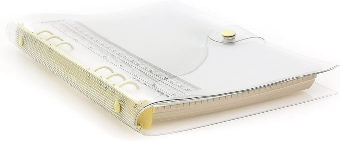 A6 A5 6-Holes Colorful PVC Cover Personal Organizer with Snap Button Closure File Folder for Loose Leaf Sheet Notebook (Sugar Coral, A5 Combo)