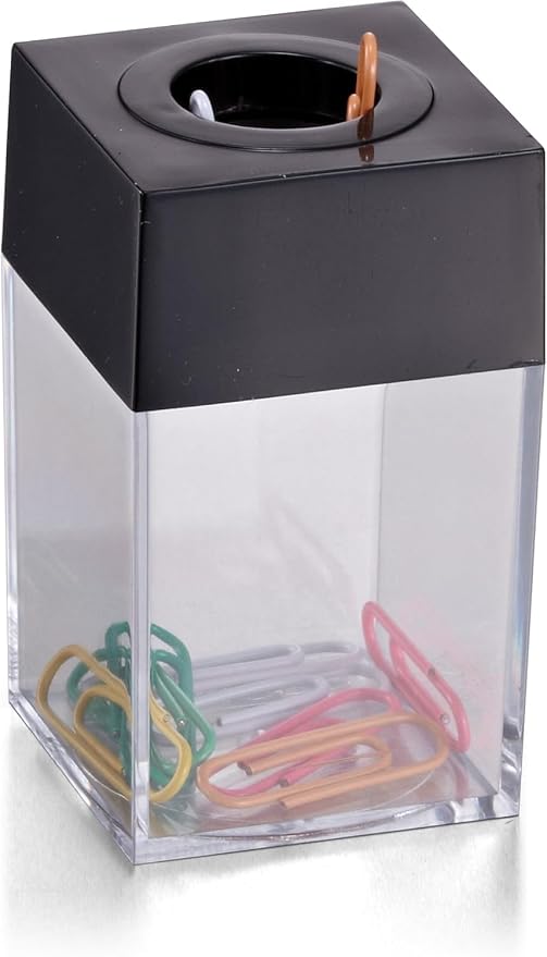 Multicolour Magnetic Paper Clip Dispenser Holder Paperclip Dispenser for Office School Desk Supplies Holders and Dispensers Desk Accessories and Workspace Organizers Office and School Supplies