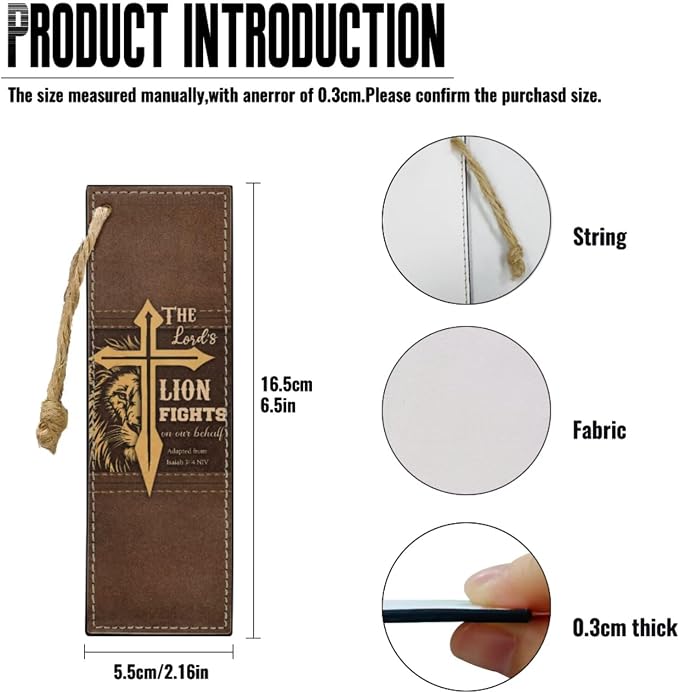 Retro Religious Thorns and Cross Bible Case with Bookmark Waterproof Bible Cover Case for Women Lightweight Bible Bag with Handle Pockets Church Book Bag Brown