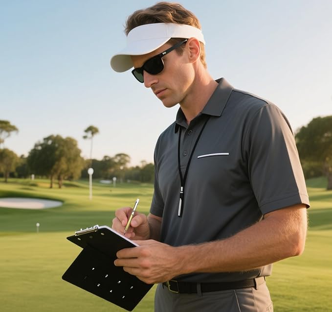Adhere 12pcs Golf Pencils with eraser Hexagon gold with clips Graphite 2B for Golf Event Scoring,Wedding,Company Meetings,Pew, Pocket(z-Gold pencil+ pencil clip)