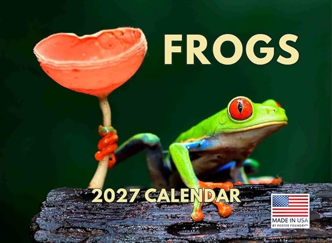 Frog Calendar 2027 Monthly Wall Calender 12 Month
