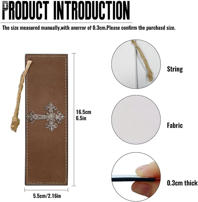 Retro Religious Style Bible Case with Bookmark Waterproof Bible Cover Case for Women Lightweight Bible Bag with Handle Pockets Church Book Bag Brown