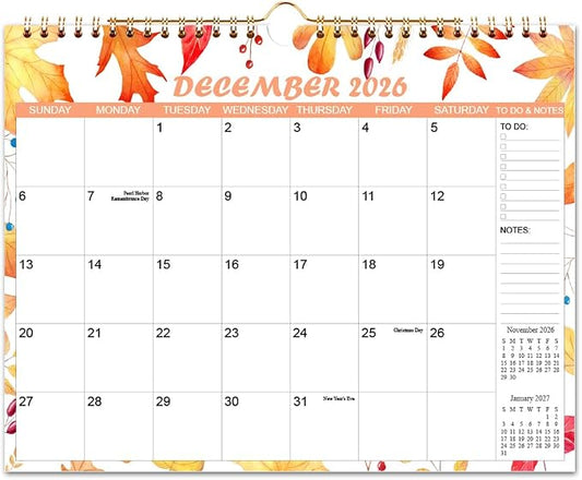 2026-2027 Calendar - Wall Calendar from Apr 2026 to Jun 2027, 15 Monthly Planner with Seasonal Designs for Planning and Organizing for Home or Office, 11.5 x 14.5 In Calendar 2026-2027