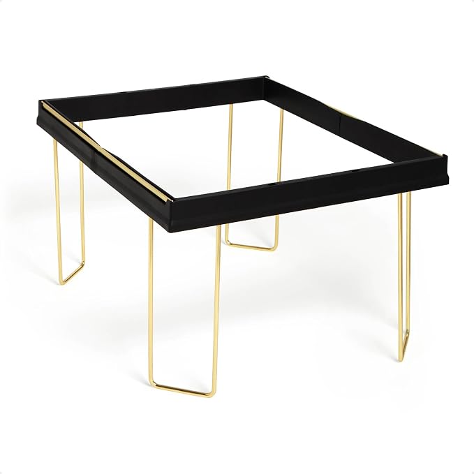 Smead Adjustable Hanging File Folder Frames, 13” W x 9.25” H x 16”-24” L, Black and Gold, Letter Size (64853)