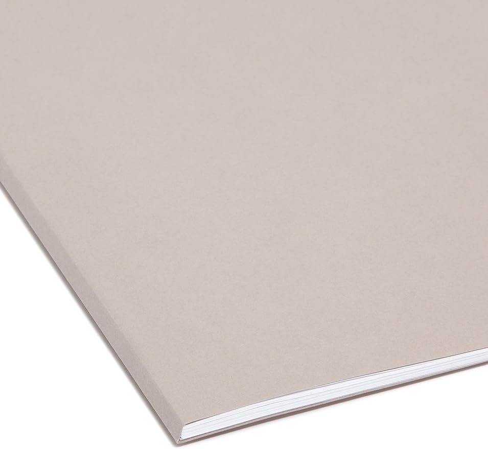 Smead TUFF Hanging File Folder with Easy Slide Tab, 1/3-Cut Sliding Tab, Letter Size, Steel Gray, 18 per Box (64092, Rod Color May Vary)