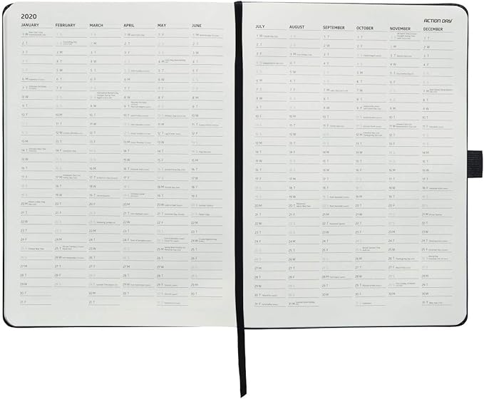 Action Day 2023-2024 Dated Academic Planner Weekly Monthly School Diary,Calendar,Powerful Action Design and You Get It Done,Faster,Better,More Easily - Pen loop,Bookmarks,Pocket - 7x9, Black
