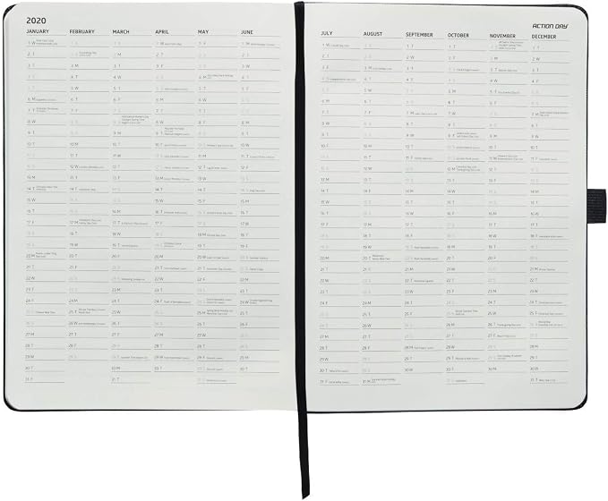 Action Day 2026 Weekly Planner - Effective Planning System to Increase Productivity,To-Do List,Weekly Goals,Projects,Teamwork,Daily Diary,Yearly & Monthly overview, Notes Pages (Black, 8x11 Inch)