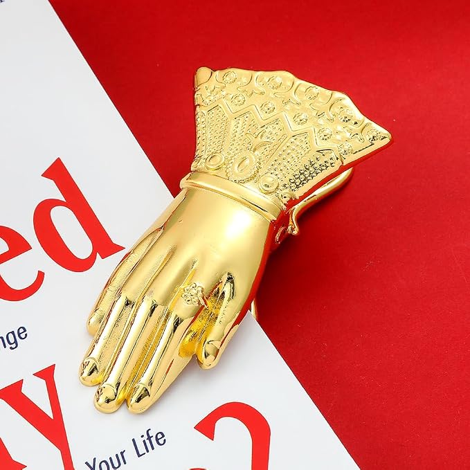 Vintage Hand Clip Metal Bookmark Holder for Woman Teenage Girl- Symbol of Wealth and Good Luck for Noblewoman's Hand, Book Marker, Reading Accessory, Valuable Book Clip (Solid Gold)