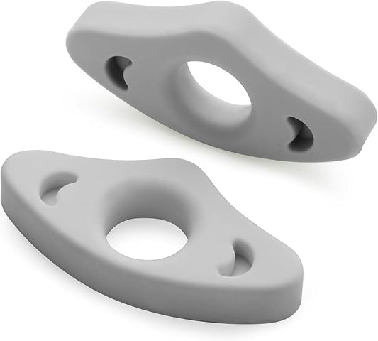 Book Page Holder, Silicone Book Thumb Page Holders for Reading Hands Free, Book Lovers Gifts & Book Accessories, 2 Pack (Medium Size, Grey)