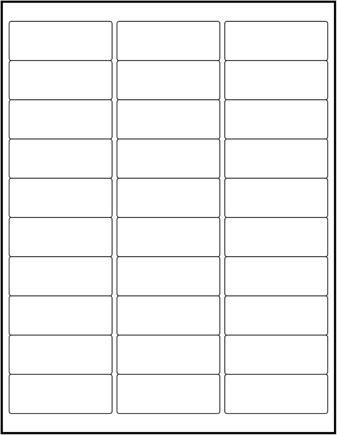 Premium Label Supply White Address Sticker Labels – 2.625" x 1" – Laser/Inkjet Compatible – (30 per Sheet), 500 Sheets - 15,000 Total Adhesive FBA Labels