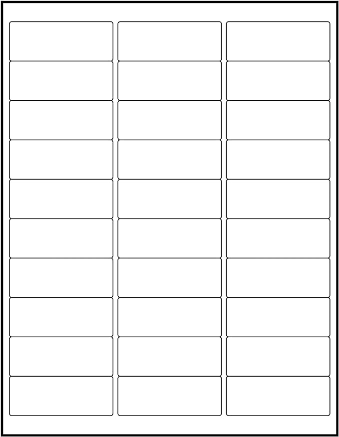 Premium Label Supply White Address Sticker Labels – 2.625" x 1" – Laser/Inkjet Compatible – (30 per Sheet), 1000 Sheets - 30,000 Total Adhesive FBA Labels