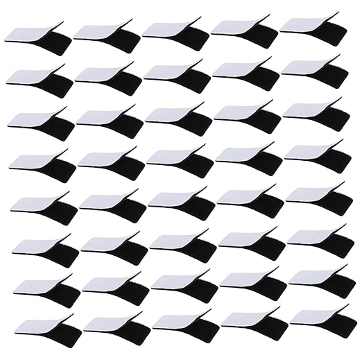 40pcs Fixing Adhesive Strips Sticky Fasteners Hook and Loop Double Sided Tape for Wall Hanging