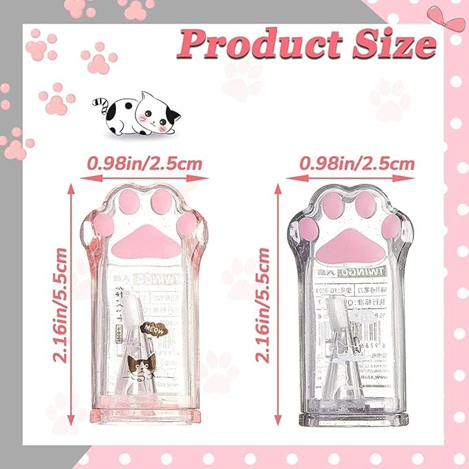 4Pcs Pink and Grey Manual Pencils Sharpeners Cat Claw Pencil Sharpener Stationery with Lid for Office Home Supplies Pencil Sharpeners,Writing and Correction Supplies