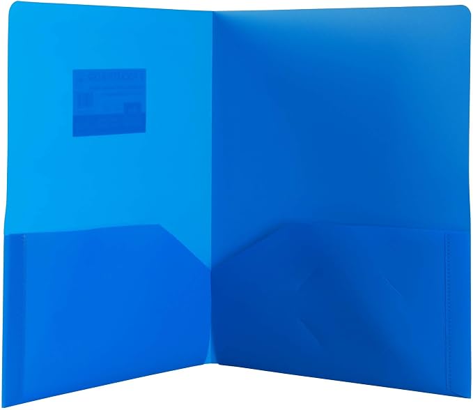 Filexec Products 2 Pocket Folder, Heavy Duty, Opaque, Assorted, Pack of 6 (50483-3132)