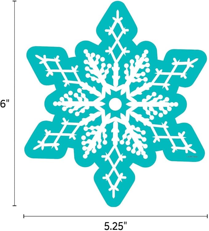 CTP Snowflakes 6" Cut-Outs Learning Décor Accents for Winter & Holiday Classroom Theme (Creative Teaching Press 10595)