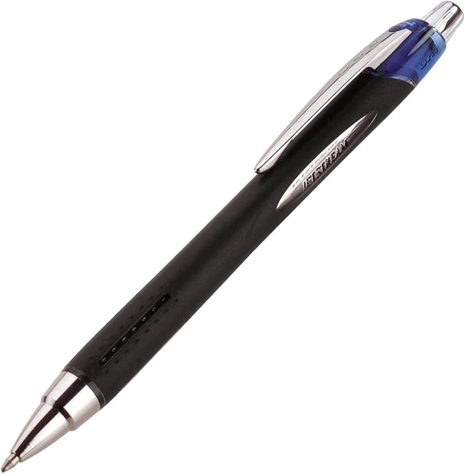 uniball Jetstream RT Retractable Ballpoint Pen, Medium Point (1.0mm), Blue, 12 Pack