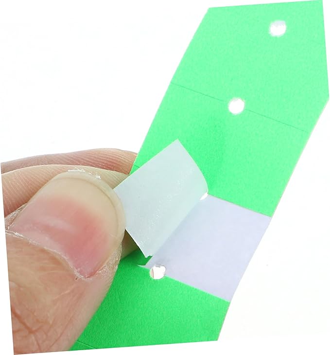 VILLCASE 5000pcs Self-Adhesive Price Tag Paper for Retail Fluorescent Pricing Labels Marking Paper for Supermarket Tagging for Product Display and Organization