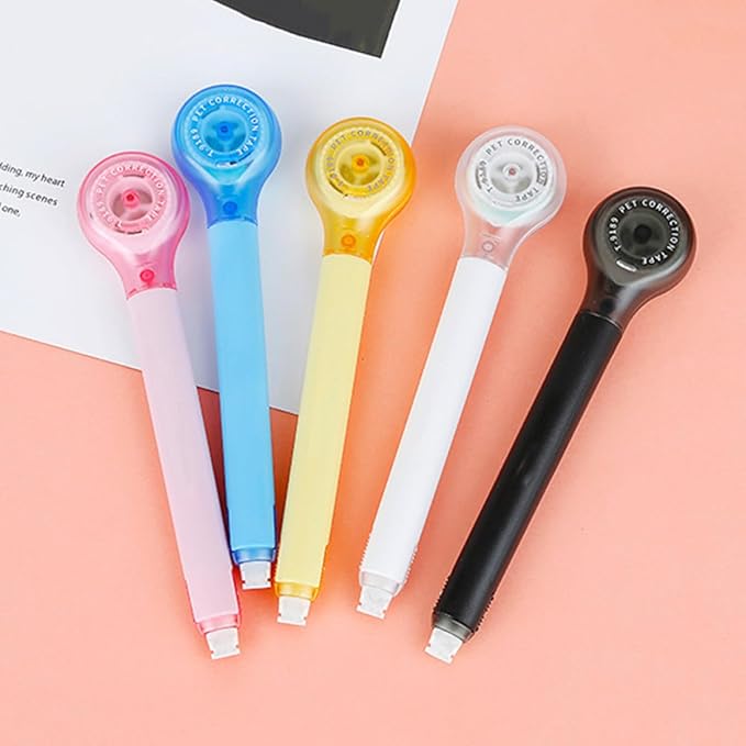 Didiseaon 5pcs Mini Correction Tape Pen Small Portable Adhesive Tapes for Students School Office Supplies for Writing Craft Random Color