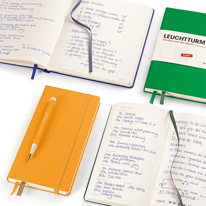LEUCHTTURM1917 - Weekly Planner & Notebook 2026, Hardcover, Medium (A5), Dotted, Rising Sun (Jan 1 - Dec 31, 2026)