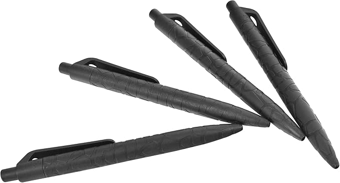 Green Mila Ballpoint Pens, 1.0mm Medium Point Black Ink, Smooth Writing for School Office Home Daily Use - 4 Pack