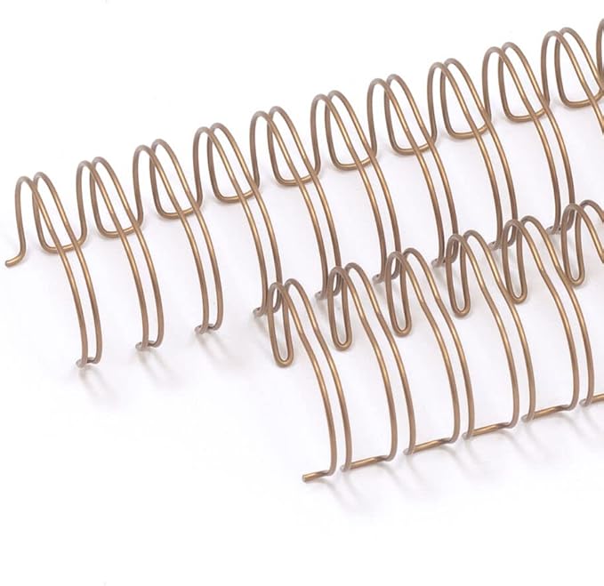 Craftelier - Set of 2 Double Ring Spiral Binders for Albums, Notebooks, Diaries or Calendars | Ideal for Scrapbooking and Other Crafting Projects | Ø 3.17 cm (1.25") - Bronze Colour