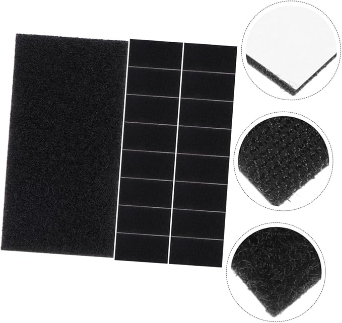 STOBOK 30sets Double-Sided Hook and Loop Adhesive Strips for Home and Office Use Durable and Lightweight Carpet Tapes for Various Surfaces Easy to Install