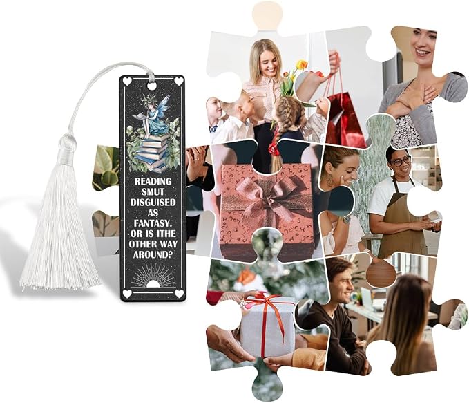 Fun Reading Bookmark, Whimsical Gift for Fantasy Book Lovers, Delightful Present for Imaginative Readers, Fantasy Literature Gift, Unique Fairy & Book Design Bookmark, WCB28