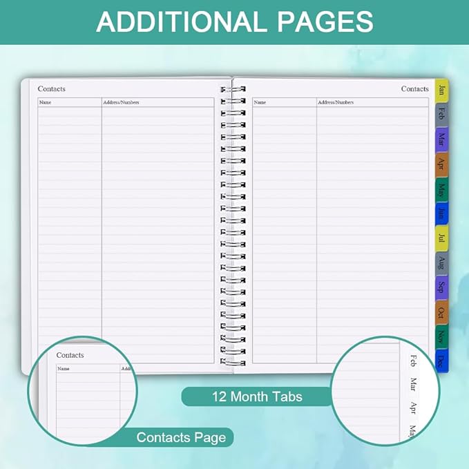 2026 Weekly & Monthly Planner - January 2026 to December 2026, 2026 Planner & Organizer Notebook to Track Goals, Medium 6.5" x 8.5", Teal