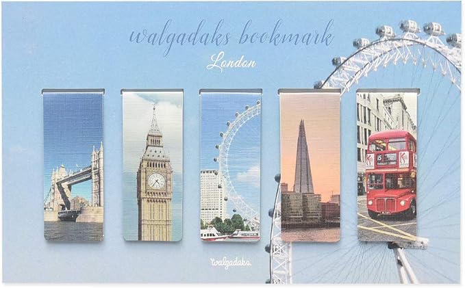 Monolike Magnetic Bookmarks London, Set of 5