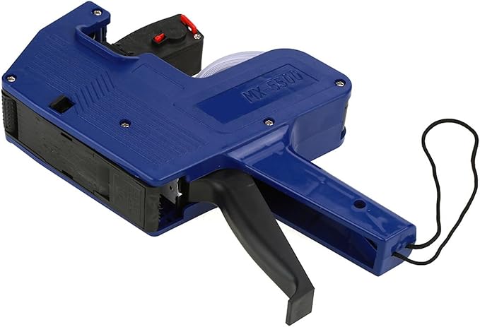 Price Tag Gun, 8 Digits Price Tag Gun Retail Pricing Labeller Kit Labeler with Label Rolls and Spare Ink (Blue)
