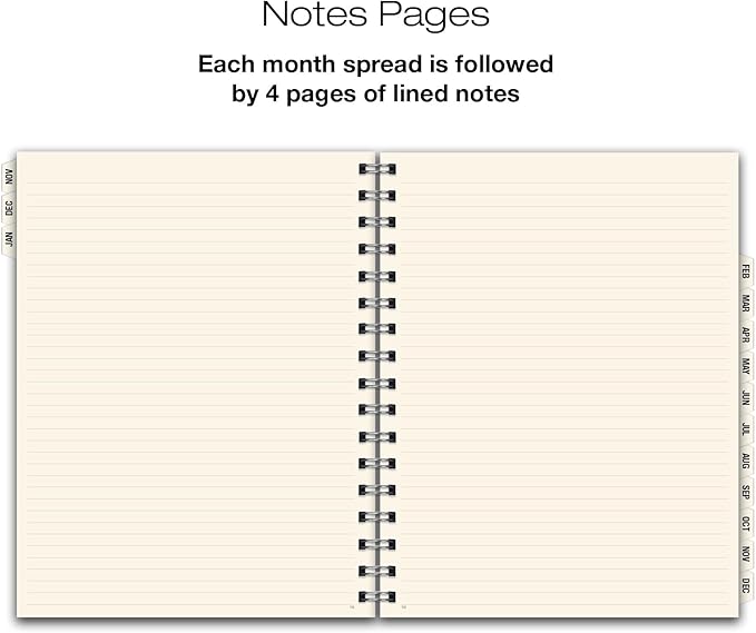 ESSENTIAL 2026 Monthly Planner with Tabs, 8.5"x11": 14 Months (November 2025 - December 2026), Professional, Simple, Easy-to-Use Design and Frosted Poly Cover for Extra Protection (Frosted)