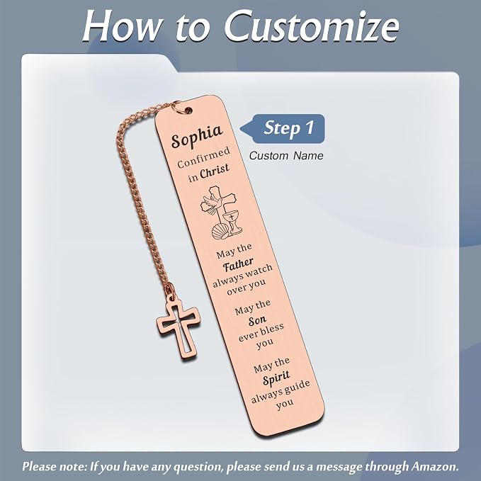 Personalized Bible Bookmarks - Custom Name Inspirational Christian Bible Religious Bookmarks Gifts for Women Men Book Lovers (Style-11)