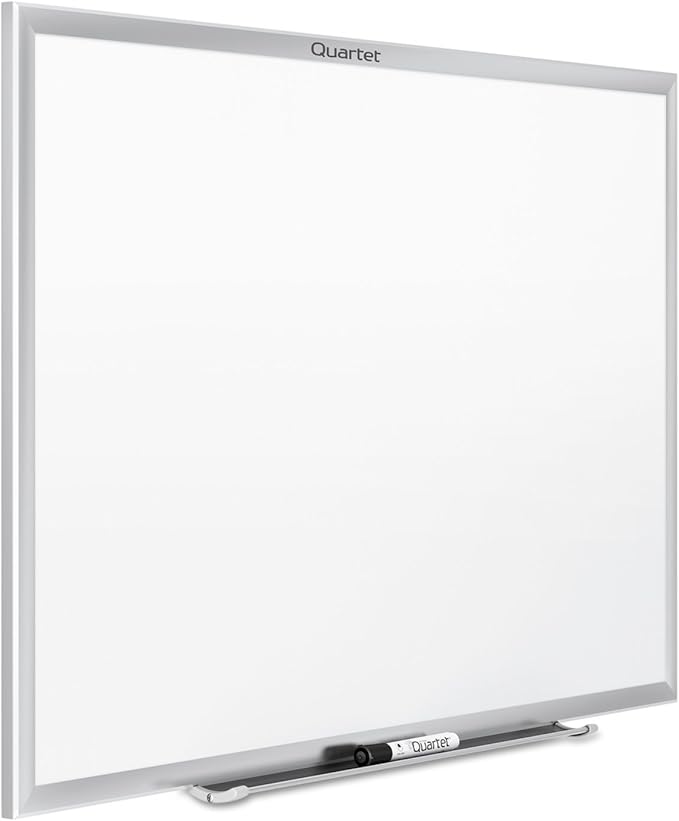 Quartet Melamine White Board, 24 inch X 18 inch, Silver Aluminum Frame (S531)