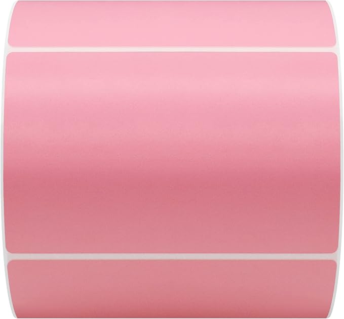 Hybsk 3x2 inch Color Direct Thermal Labels for Shipping, Barcodes, Address, Compatible with Rollo Label Printer & Zebra Desktop Printers (3"x2",Pink)