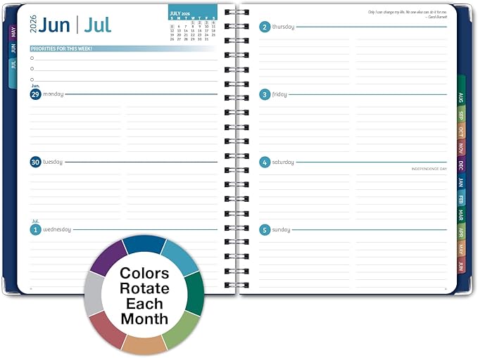 HARDCOVER Academic Year 2026-2027 Planner: 14 Months (May 2026 Through June 2027) 8.5"x 11" Daily Weekly Monthly Planner Yearly Agenda. Bookmark, Pocket Folder and Sticky Note Set (Dragonflies)