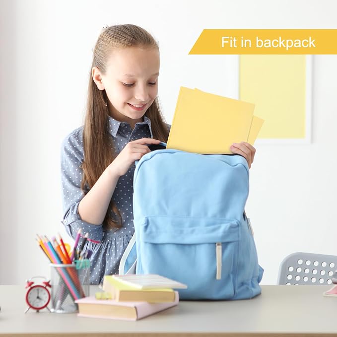 ViVin Sturdy Plastic Folder with Pockets,12 Pack,Heavy Duty Two Pocket 3 Prong Folders,Holds Letter Size Paper,File Folders with Business Card Slot for School Home and Office(Light Yellow)