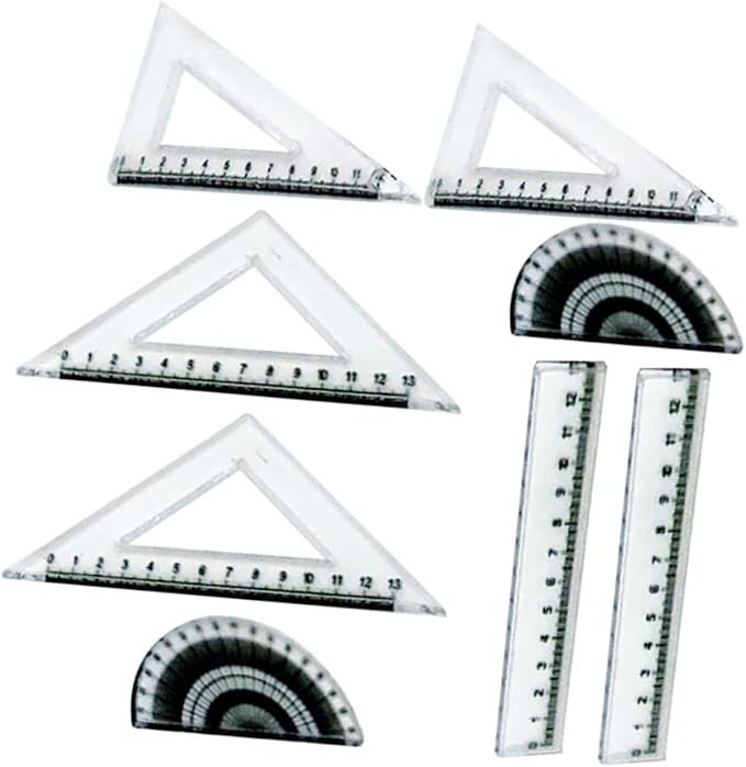 TOYANDONA 2 Set Miniature Doll House Rulers Accessories PP Material Scale Measuring Tools for DIY Scene Building Accurate Scales Compact Portable Design for Dollhouse Teachers and Engineers