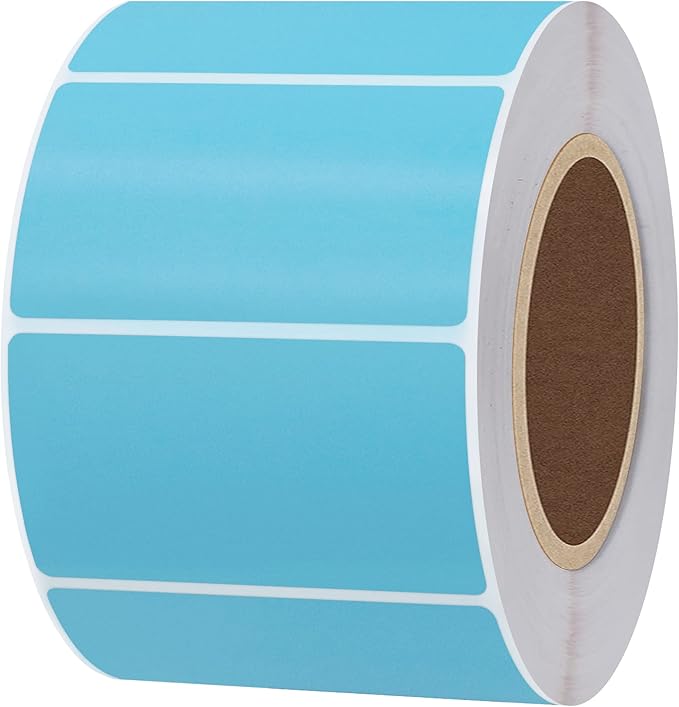 Hybsk 2.25x1.25 inch Color Direct Thermal Labels for Shipping, Barcodes, Address, Compatible with Rollo Label Printer & Zebra Desktop Printers (2.25"x1.25",Light Blue)