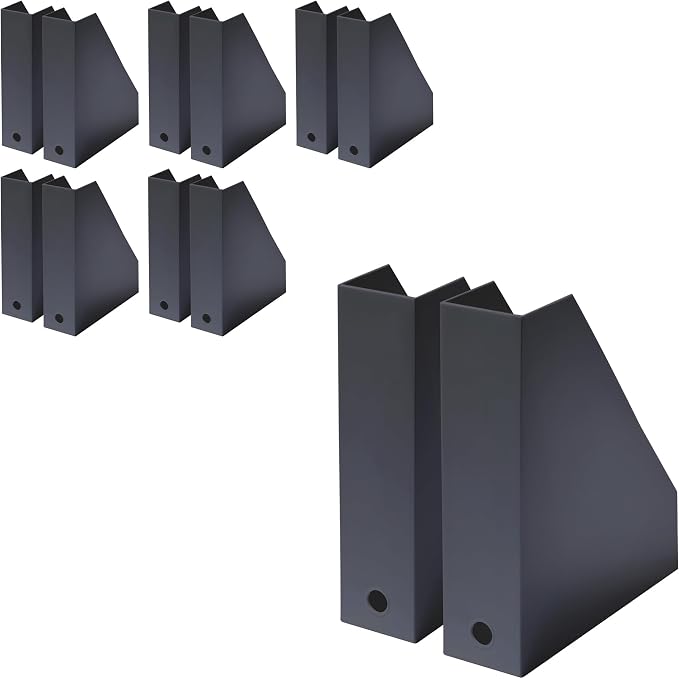 LIKE-IT Storage Case, A4, File Box, L and S Size, Set of 2 x 6 Pairs MX-19, 6P Set, Size Per Piece: Approx. W 3.0 x D 10.0 x H 12.1 inches (S) W 2.0 x D 10.0 x H 12.0 inches (7.2 x 25.3 x 30.7 cm),