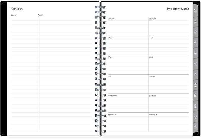 Blue Sky 2027 Weekly and Monthly Planner Calendar Notes, Includes January 2027 - December 2027, 5.875" x 8.625", Flexible Cover, Wirebound, 30 Extra Notes Sheets, Laminated Tabs, Enterprise